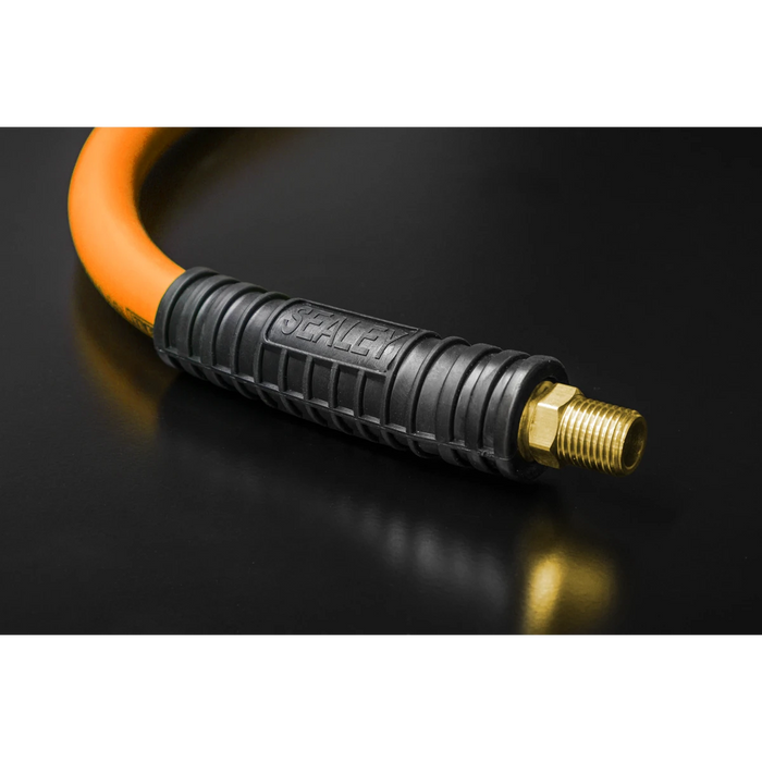 Sealey High-Visibility Hybrid Air Hose with 1/4"BSP Unions 10m x 8mm