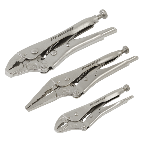 Sealey Premier Locking Pliers Set 3pc AK6876