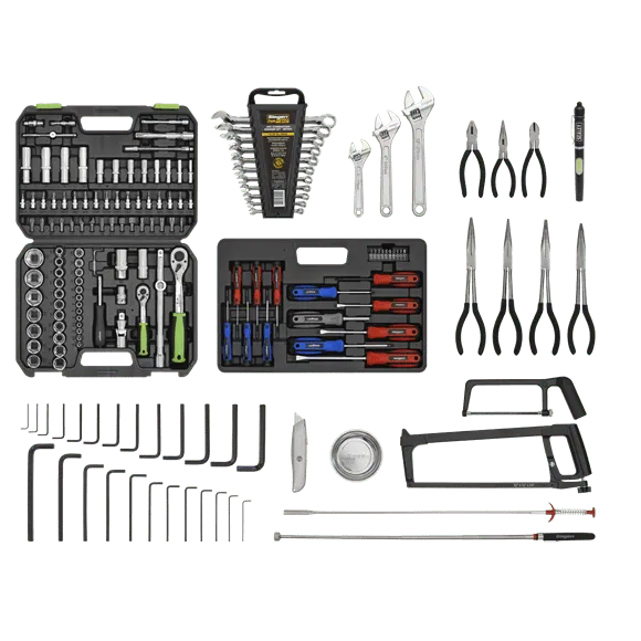 6 Drawer Topchest &#038; Rollcab Combination with Ball-Bearing Slides &#038; 128pc Tool Kit