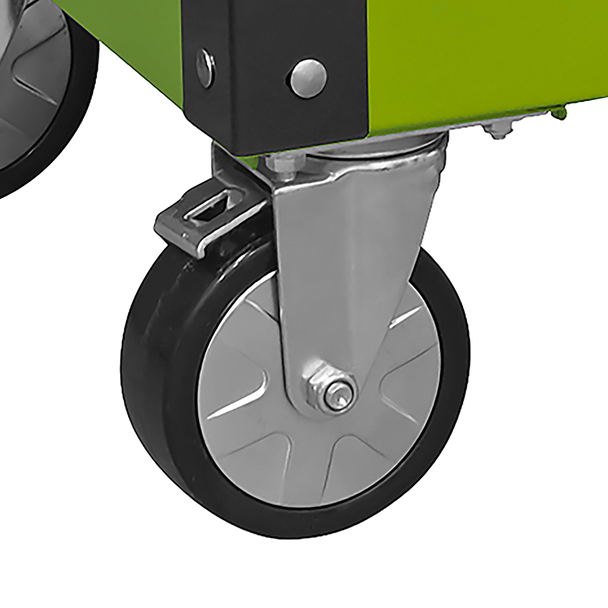 Sealey Superline PRO® Heavy-Duty Mobile Tool & Parts Trolley with 5 Drawers and Lockable Top - Hi-Vis Green AP890MHV