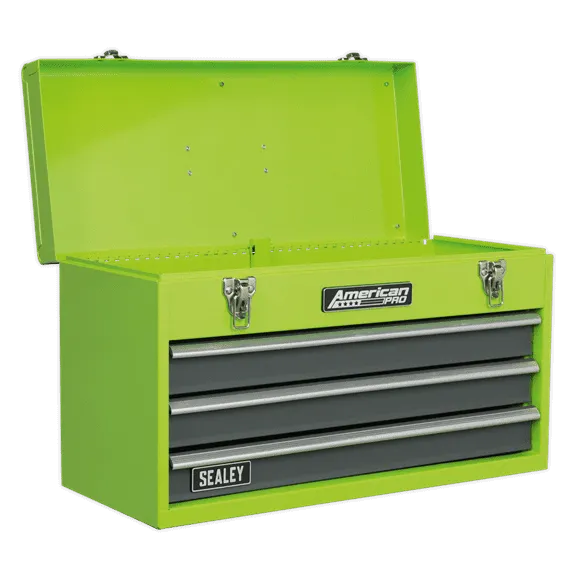 3 Drawer Portable Tool Chest with Ball-Bearing Slides &#8211; Hi-Vis &#038; 93pc Tool Kit