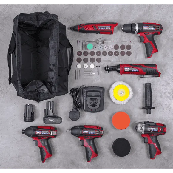 Sealey 6 x 12V SV12 Series Cordless Power Tool Combo Kit CP1200COMBO2
