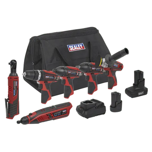 Sealey 6 x 12V SV12 Series Cordless Power Tool Combo Kit CP1200COMBO2