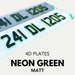 NUMBER PLATES FEATURE IMAGES &#8211; SHOP &#8211; GREEN