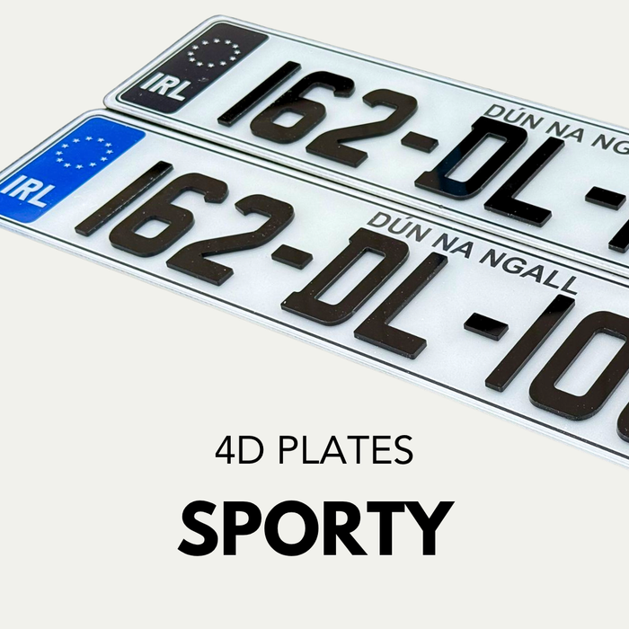 Sporty 4D Show Number Plates