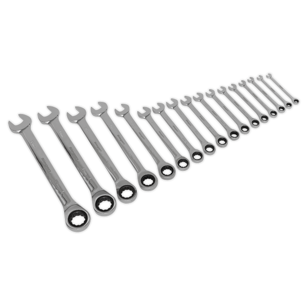 Sealey Siegen Combination Ratchet Spanner Set 17pc S01156