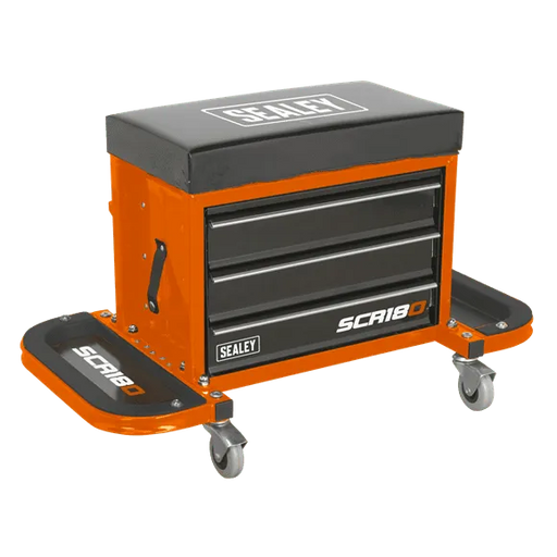 Mechanic&#8217;s Utility Seat &#038; Toolbox &#8211; Orange