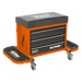 Mechanic&#8217;s Utility Seat &#038; Toolbox &#8211; Orange