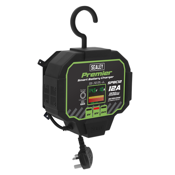 Sealey Premier Fully Automatic Battery Charger & Maintainer 12A SPBC12