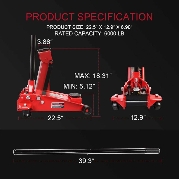 T830025 Big Red Trolley Jack