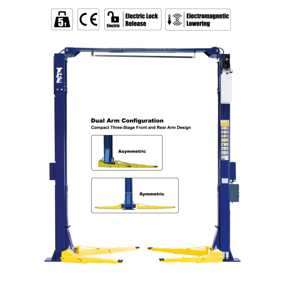 TCE 5 Ton Clear Floor Heavy Duty Car Lift QJY250D-E
