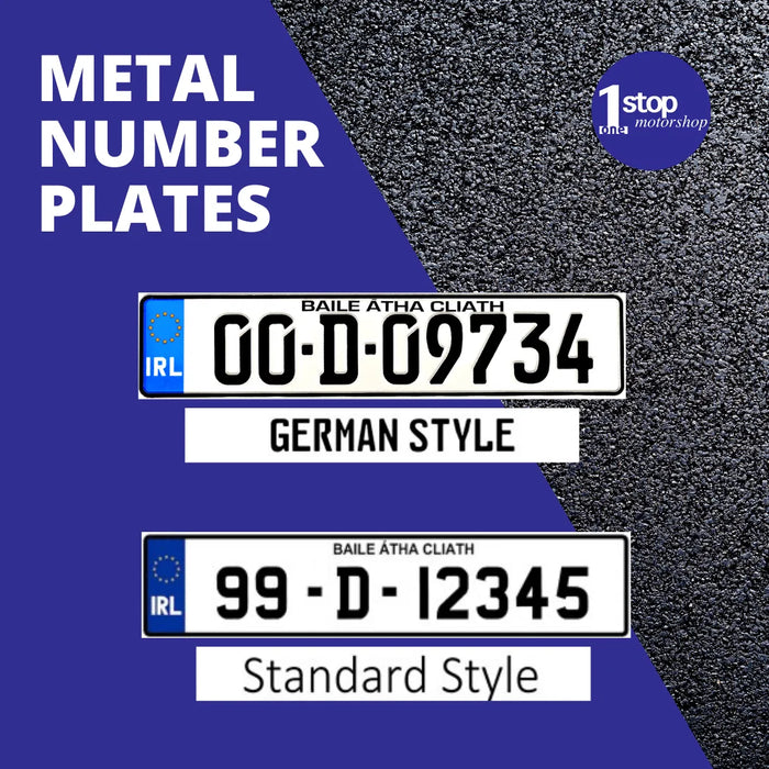 metal number plates