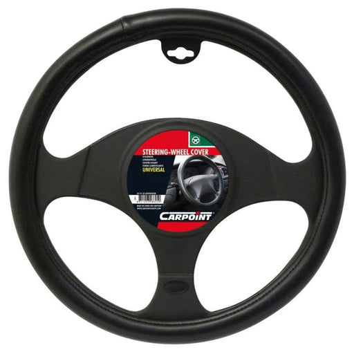 Leather look steering wheel cover