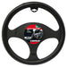 Leather look steering wheel cover