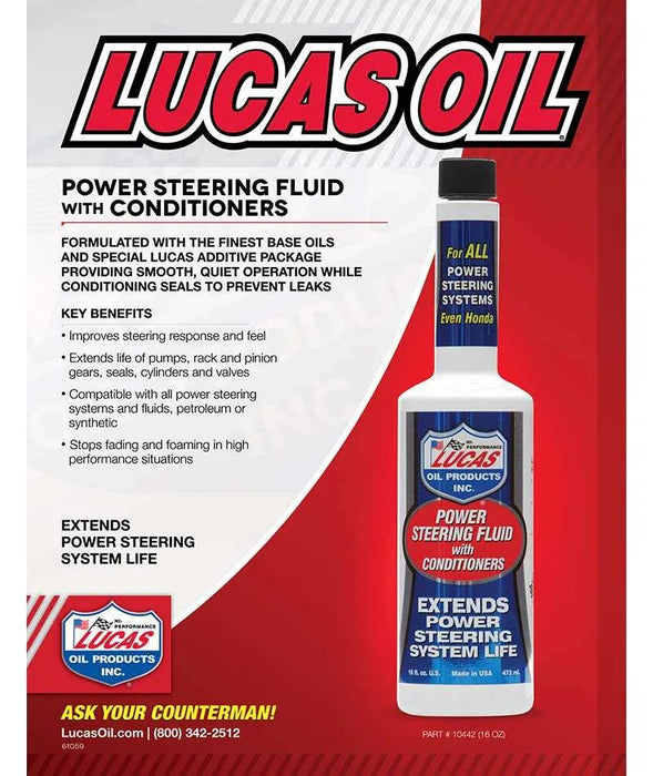 61059 Lucas Power Steering Fluid w Conditioners 10442